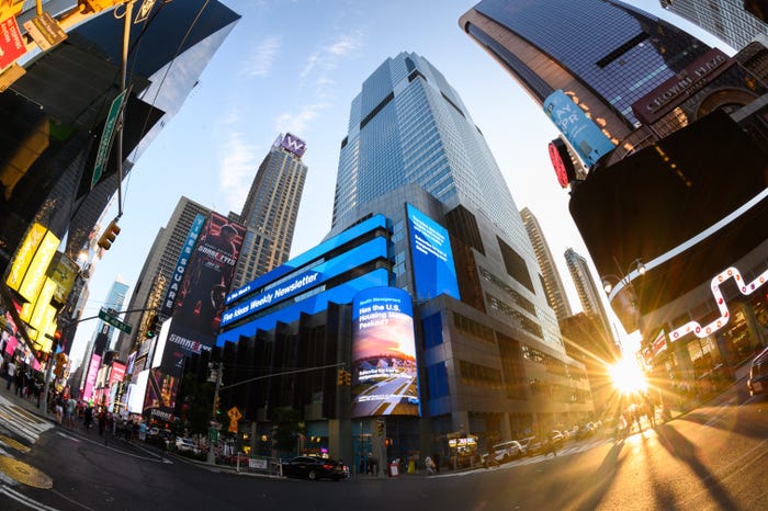 A Morgan Stanley office in the early morning.