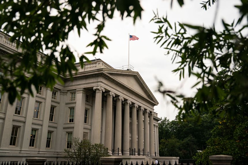 The US Treasury building in Washington, DC, on August 5, 2025.