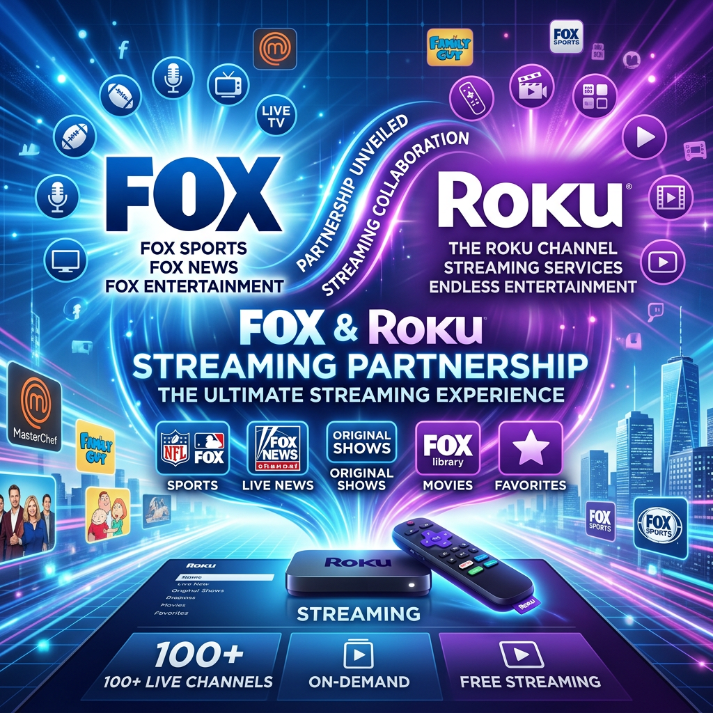 FOX and Roku streaming partnership with live channels and on-demand shows