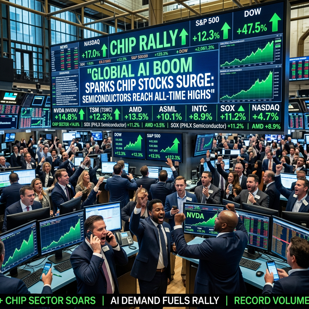 Chip stocks surge amid global AI boom